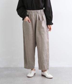 リネンオックスリラックステーパードパンツ