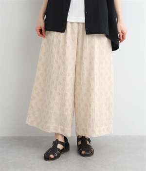 コットンリネンジャカードパンツ(キナリ-L)