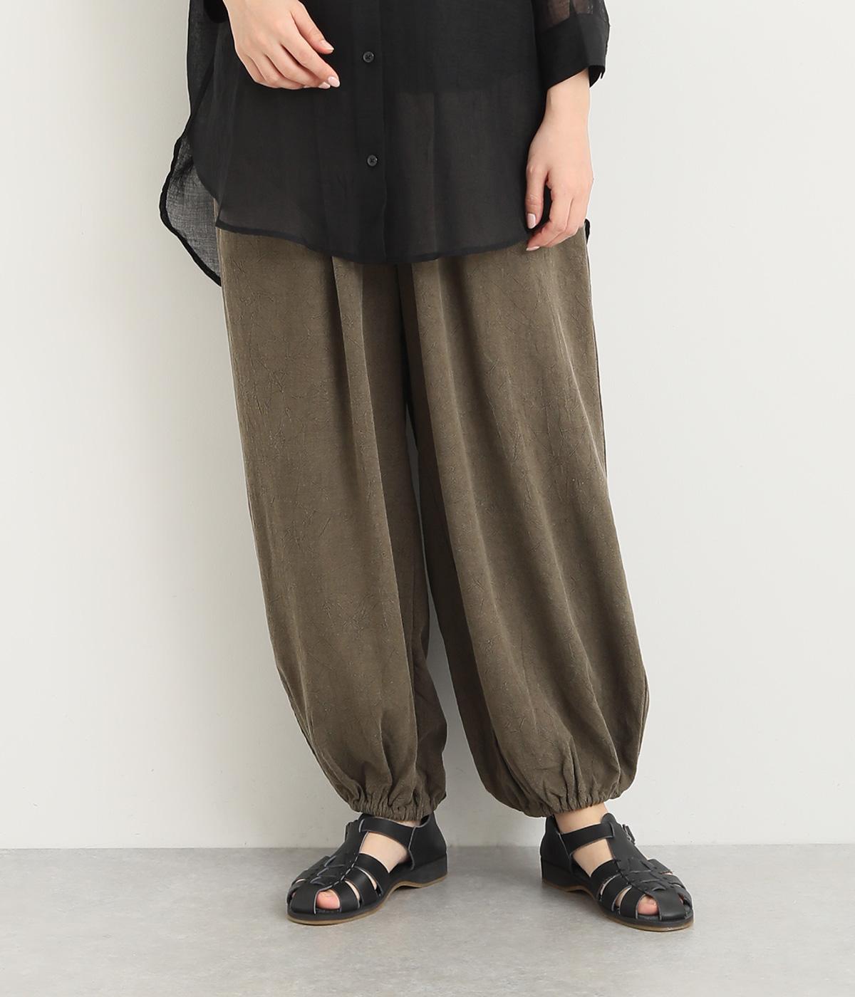 レーヨンラミータイダイ染バルーンパンツ(チャコール-M)