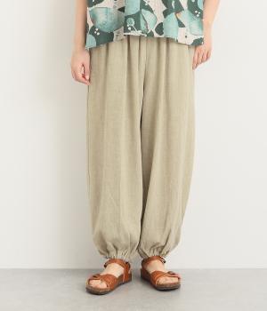 レーヨンラミータイダイ染バルーンパンツ(グレージュ-L)