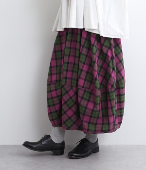 コットンオックスバルーンスカート(パープル-ONESIZE)