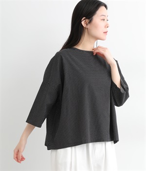 コットンワイドプルオーバー(ドット1-L)