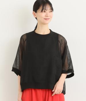 シアーボイルリブプルオーバー(ブラック-L)