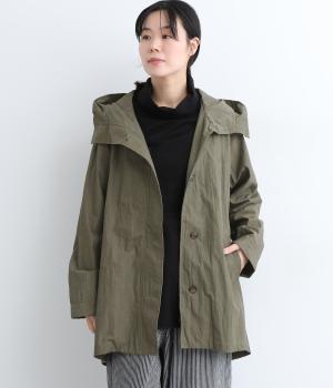 コットンナイロンハイカウントブルゾン(カーキ-L)