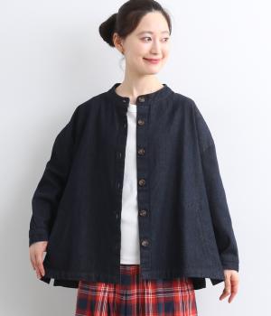 デニムノーカラージャケット
