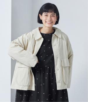 コットンナイロンワッシャーポケットコート(アイボリー-L)