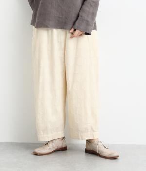 コットンドビーサークル柄コクーンパンツ(キナリ-L)