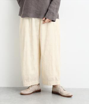 コットンドビーサークル柄コクーンパンツ(キナリ-M)