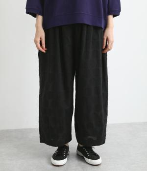 コットンドビーサークル柄コクーンパンツ(クロ-L)