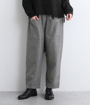 ウールヘリンボーンWポケットパンツ