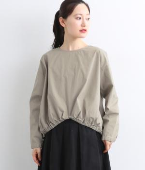 コットンハイカウント裾ゴムプルオーバー