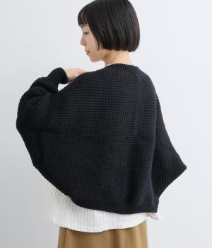 あぜ編みニットボレロ(クロ-F)