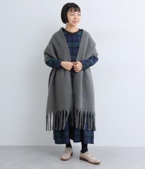 大判マフラー(グレー-F)