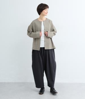 コットンオックス　ストレッチタックジャケット(グレー-M)