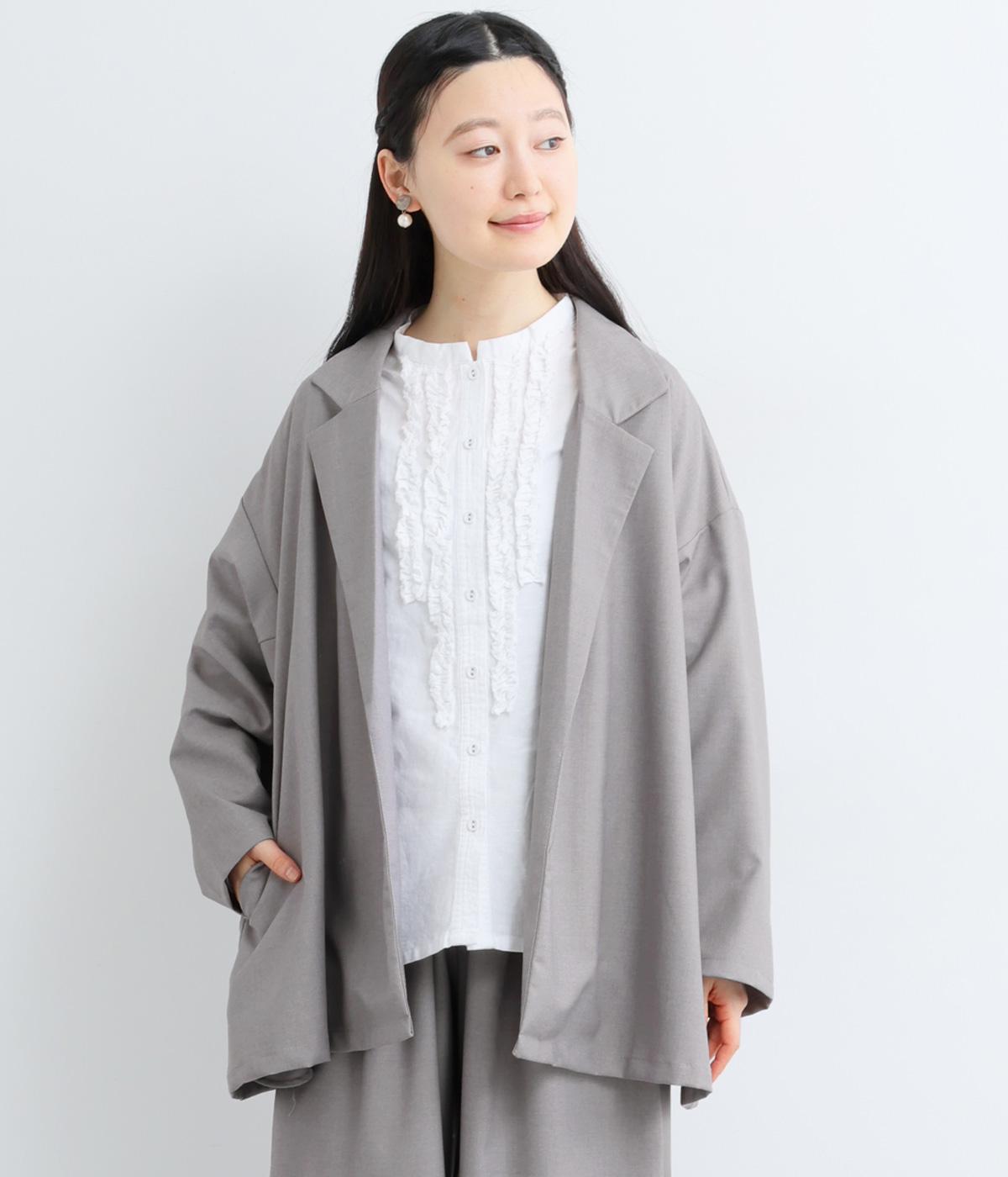 TRサージ　オープンテーラードジャケット(グレー-M)