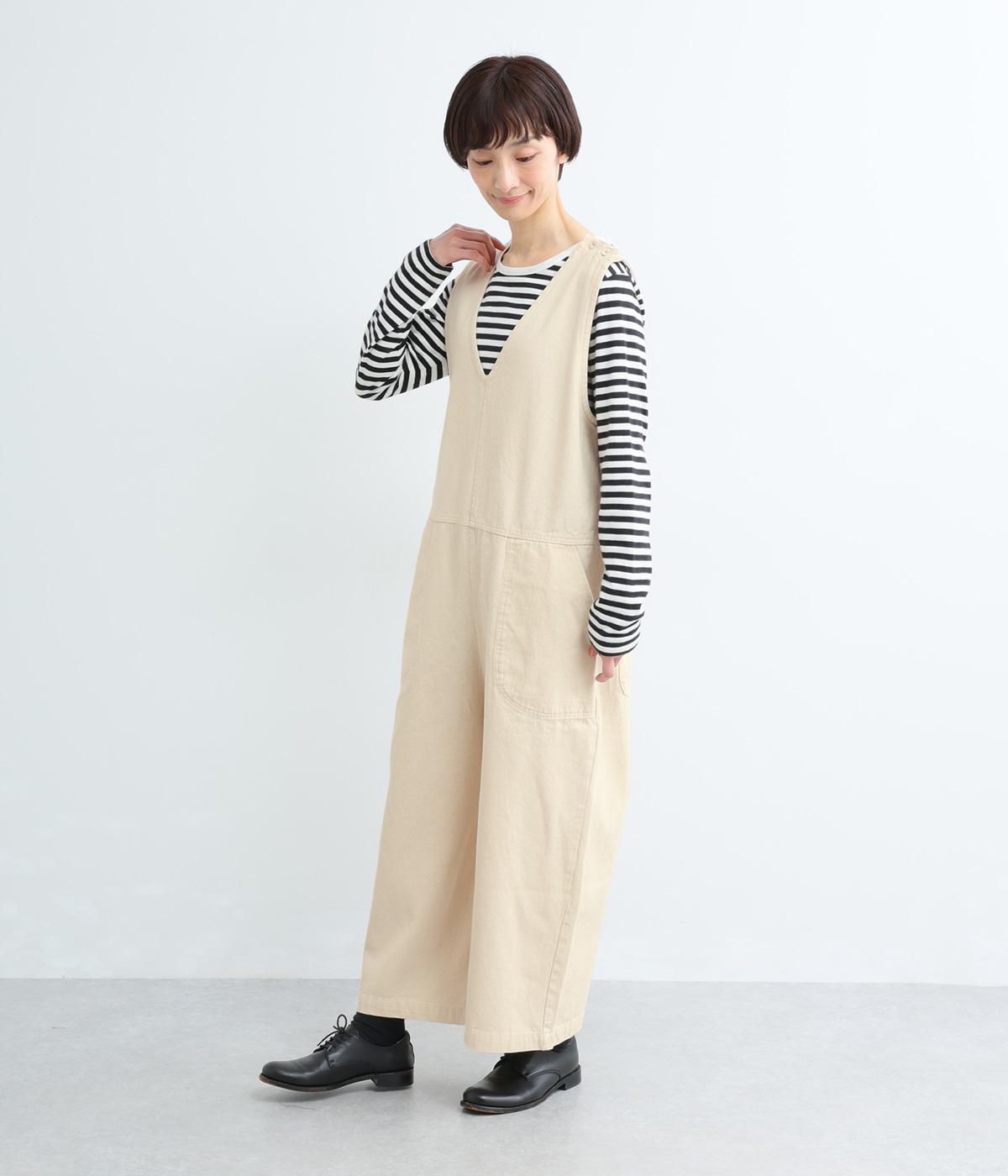 11ｏｚデニム　サロペット(キナリ-M)