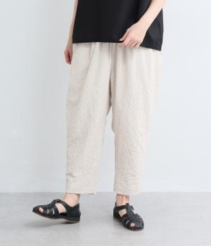リップル　ぽってりシルエットパンツ(アイボリー-L)