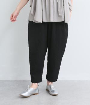 リップル　ぽってりシルエットパンツ(クロ-L)