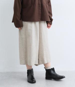 リネンオックスミドル丈パンツ（キナリ・F）