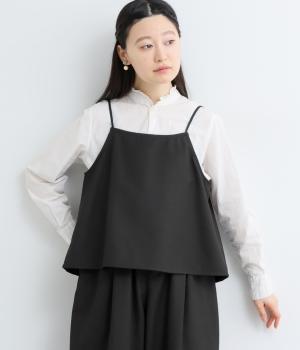 TRサージ　バックリボンキャミソール(ブラック-M)