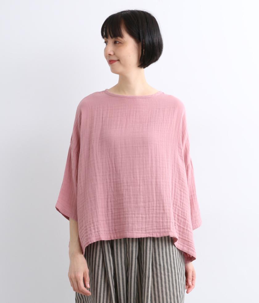 コットンWガーゼプルオーバー