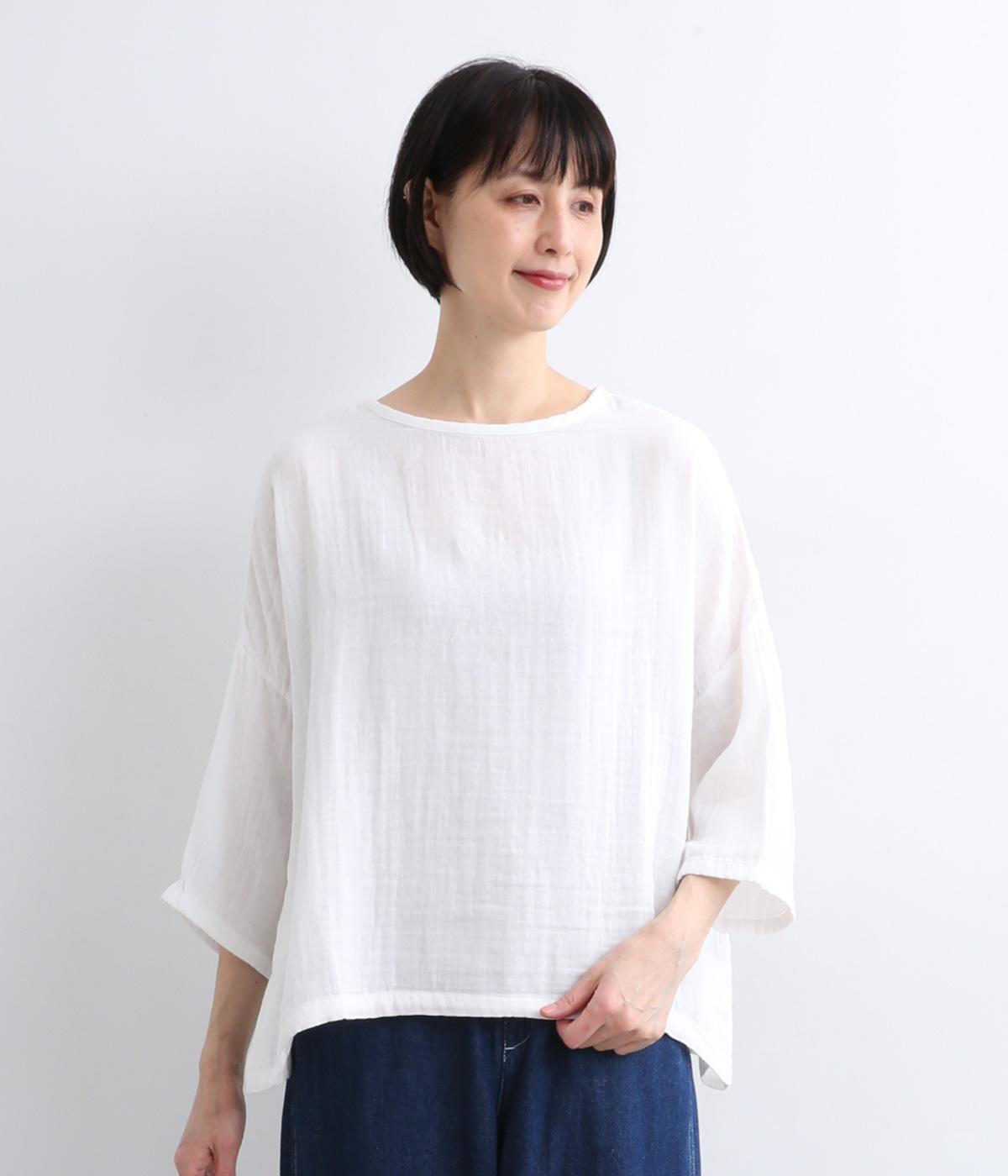 コットンWガーゼプルオーバー(オフ-M)