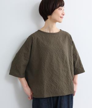 リップル　プルオーバーブラウス(チャコール-L)