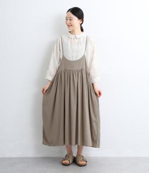 スラブワッシャー　キャミワンピース(モカ-L)