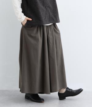 コットンネルワイドフレアパンツ（チャコール・F）