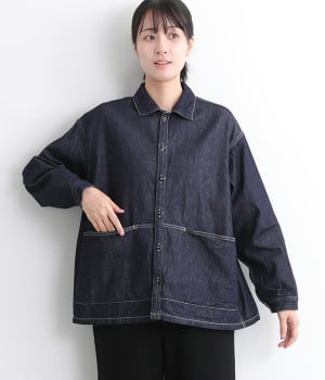 デニム　USカバーオール(ワンウォッシュ-ONESIZE)