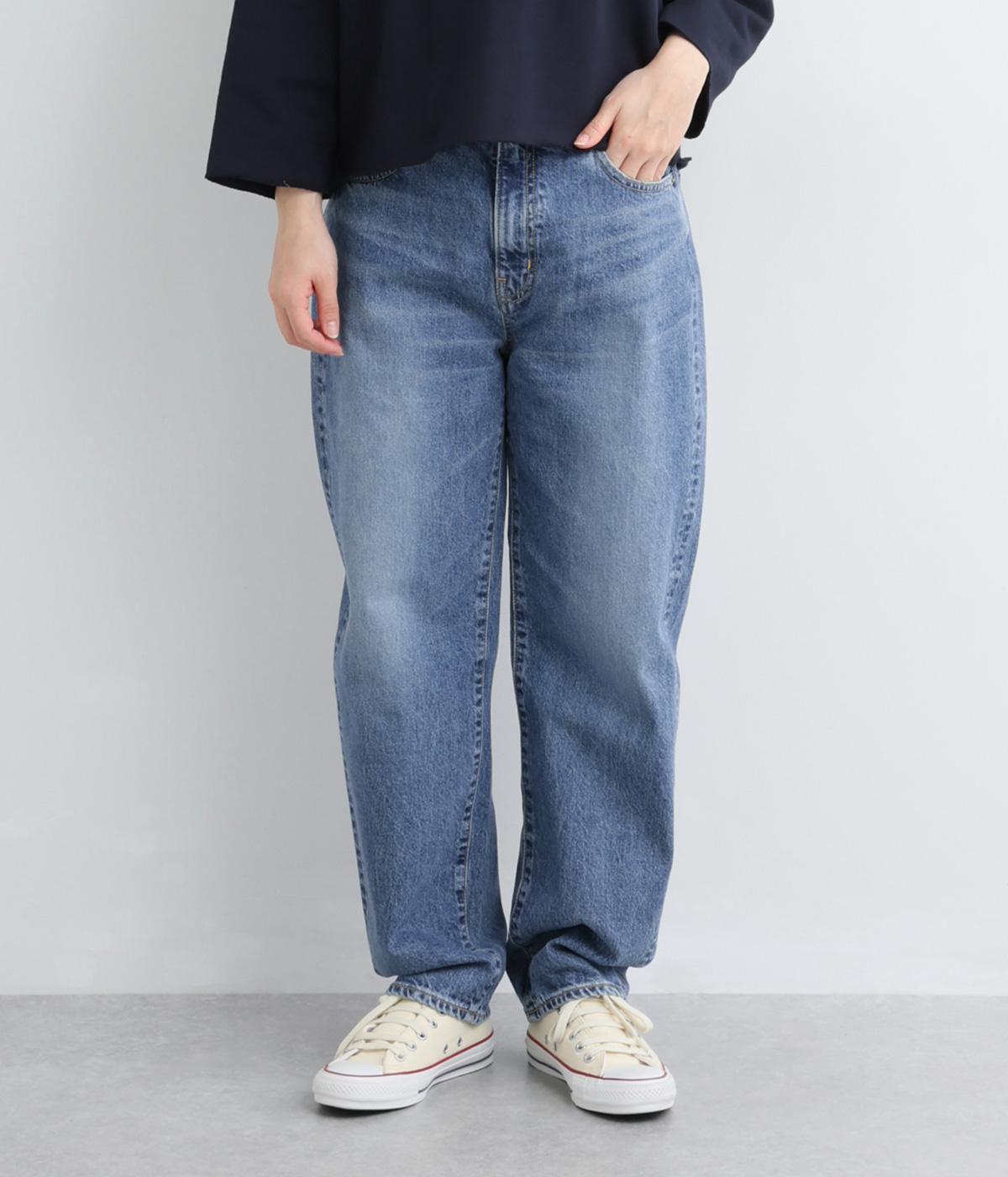 12.5ozデニムカーブラインデニム(ユーズドウォッシュ-M)