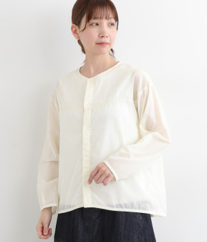 コットンローンシアーカーディガン(アイボリー-ONESIZE)