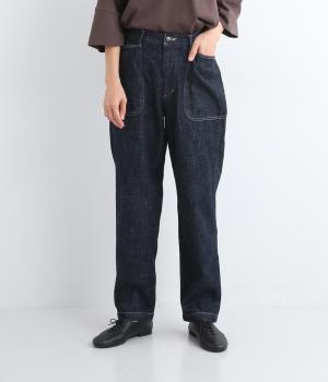 コットン10ozデニムBIGポケットイージーパンツ(ワンウォッシュ-M)