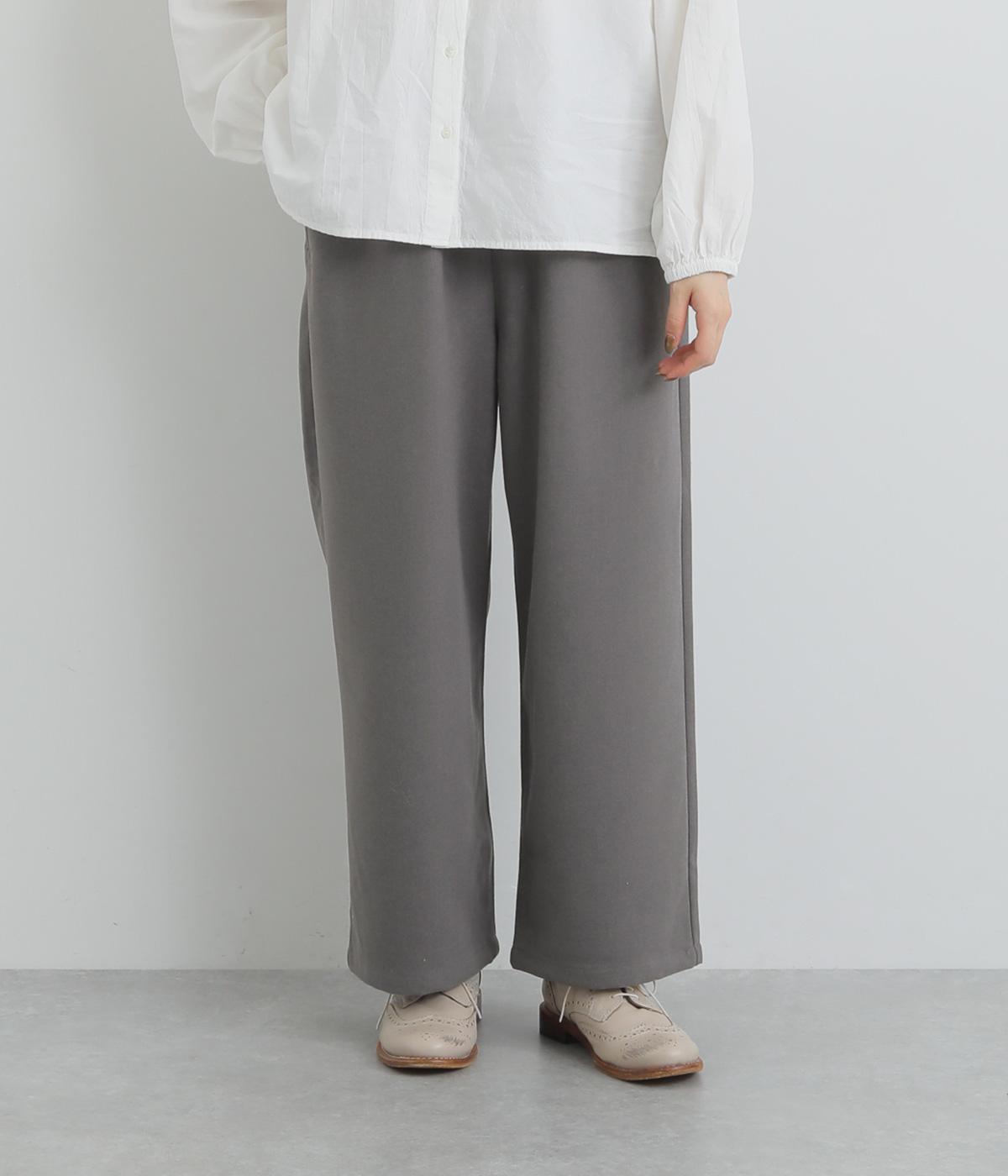 ウールライクツイルプルオントラウザー(ライトグレー-M)