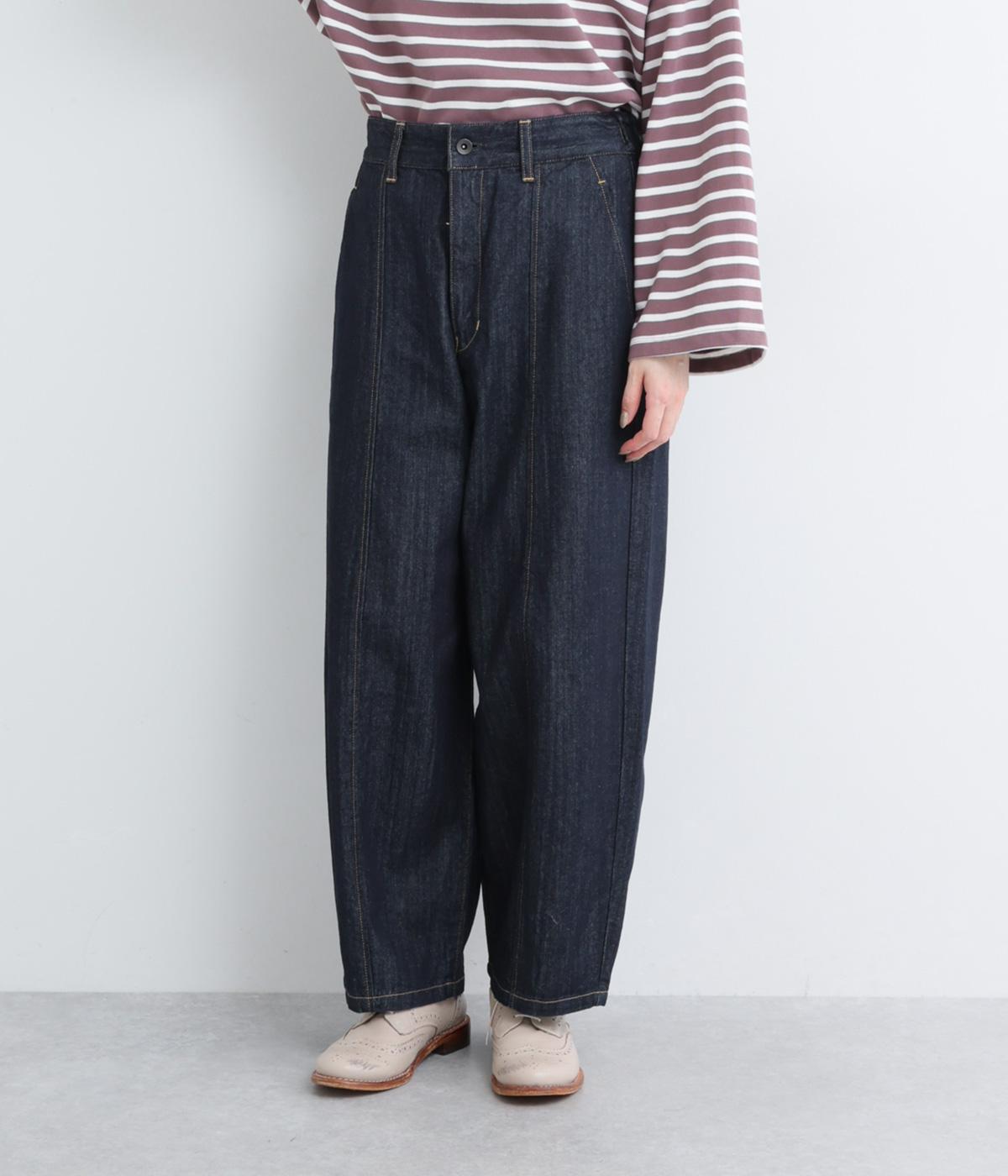 コットン10ozムラ糸デニムアーモンドパンツ(ワンウォッシュ-M)