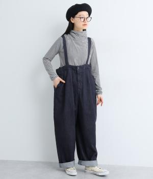コットン11ozデニムサスペンダーワークトラウザー