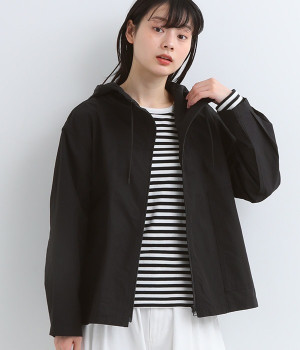 ポプリン　マリンパーカー(ブラック-2)