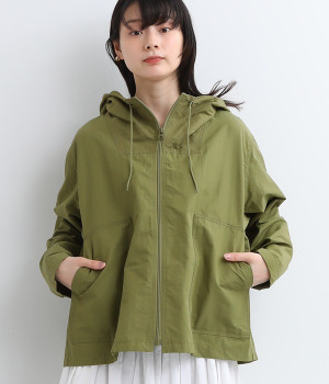 ポプリン　マリンパーカー(オリーブグリーン-3)