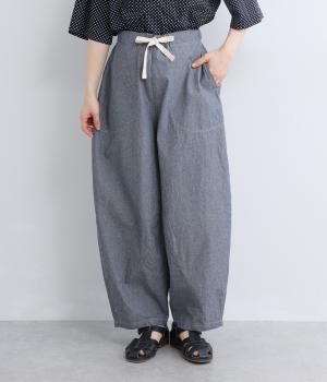 シャンブレーワッシャー　パネルボールパンツ(ネイビー-M)