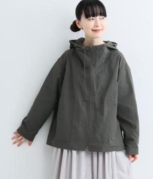 コットンナイロンポプリンマリンパーカ（チャコールグレー・2）