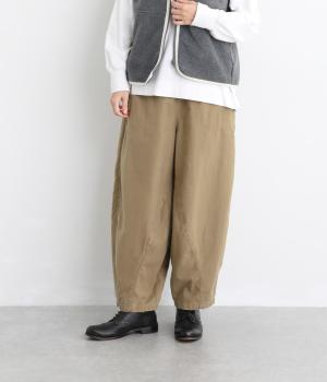 ムラ糸バックサテン起毛パネルボールパンツ（ベージュ・M）