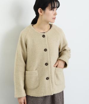 ループヤーンカットソー　ノーカラージャケット