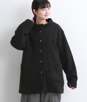 ブークレー　ハイネックコート(ブラック-F)