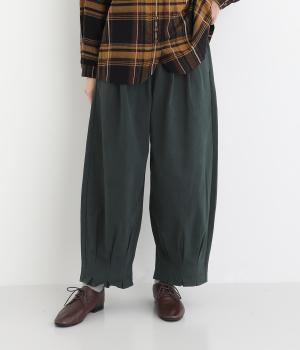 コットンツイル微起毛パンツ(グリーン-F)