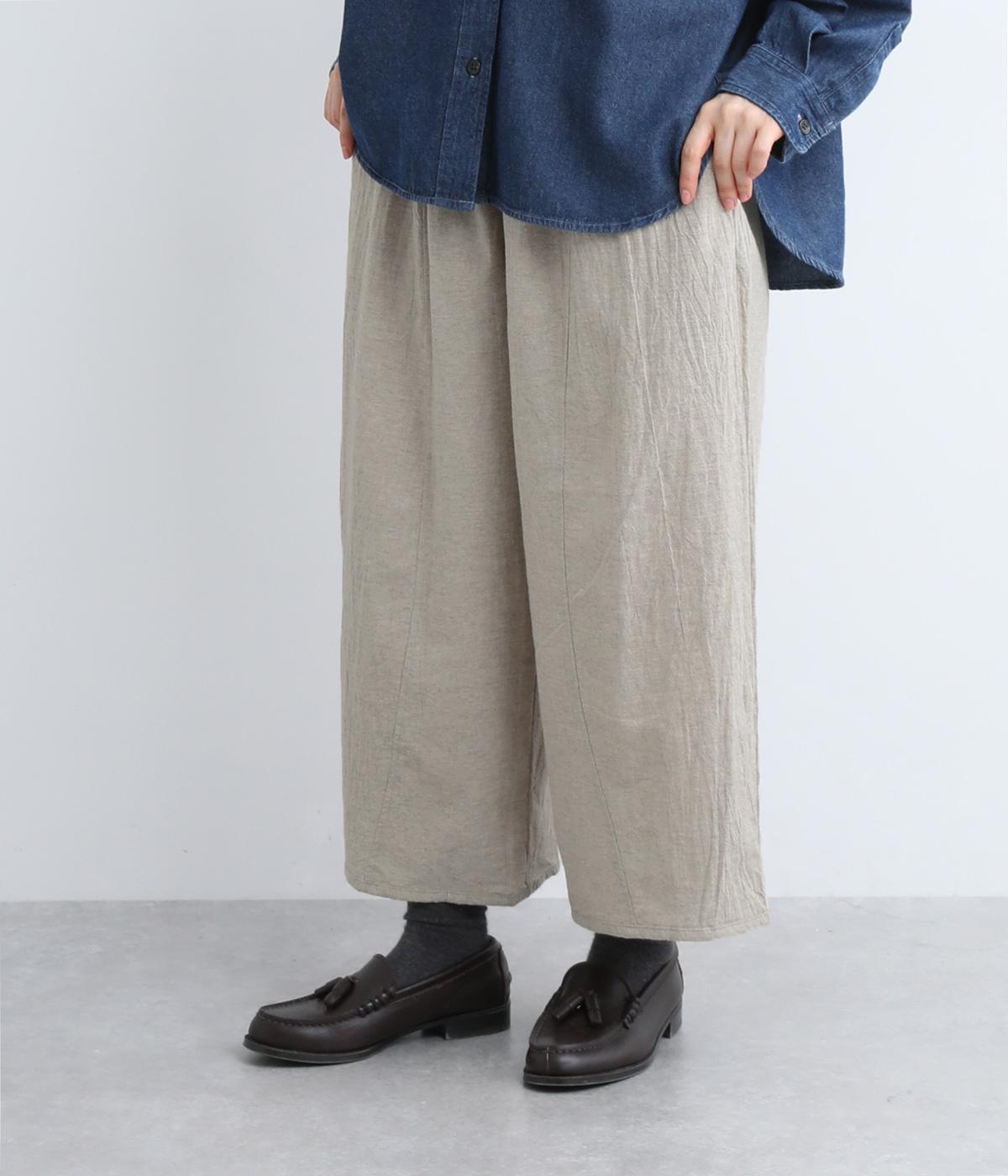 コットンシャンブレー平織パンツ(キナリ-F)