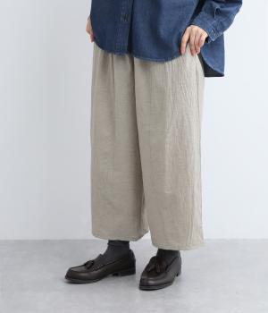 コットンシャンブレー平織パンツ(キナリ-F)
