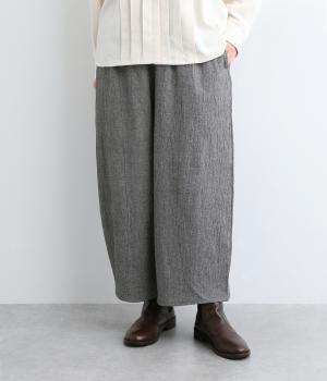 コットンシャンブレー平織パンツ(グレー-F)