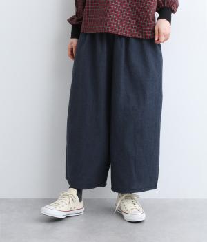 コットンシャンブレー平織パンツ(ネイビー-F)