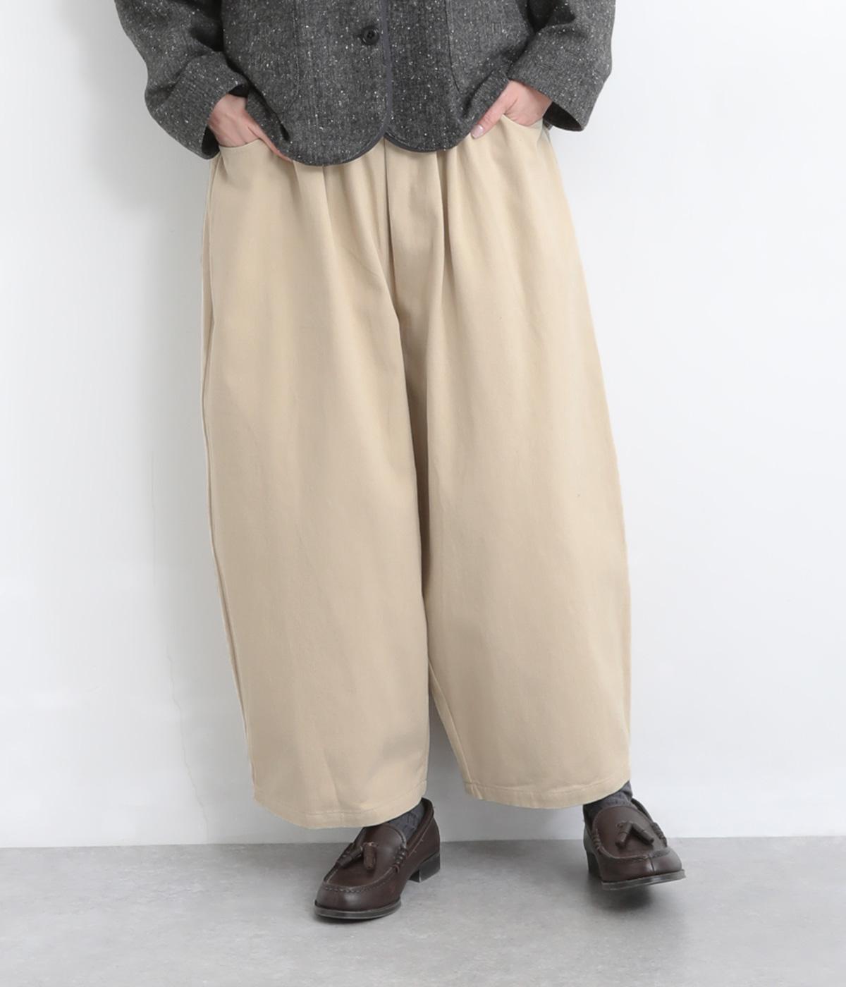 コットンツイルテーパードパンツ(アイボリー-F)