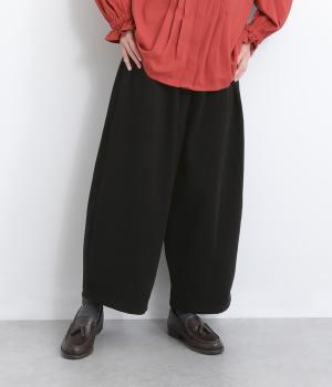 コットンツイルテーパードパンツ(ブラック-F)